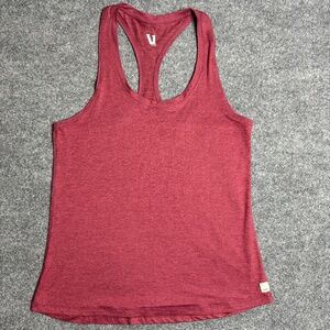 Vuori Tank Top Women Large Red Lux Performance Racerback Yoga Gym Lightweight